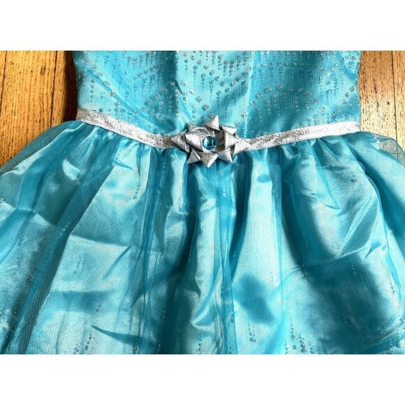 Jona Michelle Teal Blue Green Layered Dress with Rhinestones 6 - Picture 11 of 16